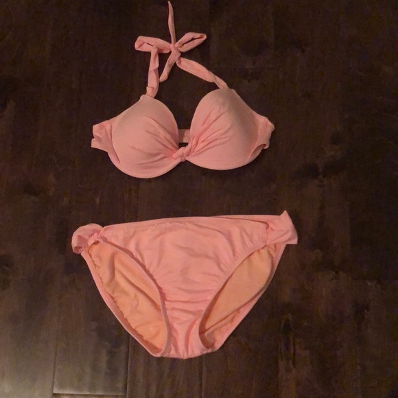 blush pink bathing suit